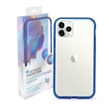 PC Transparent Shockproof Case Cover for iPhone 12 / 12 Pro (6.1'')-Blue